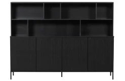 Woood New Gravure Wandkast Grenen Zwart [fsc] Discount