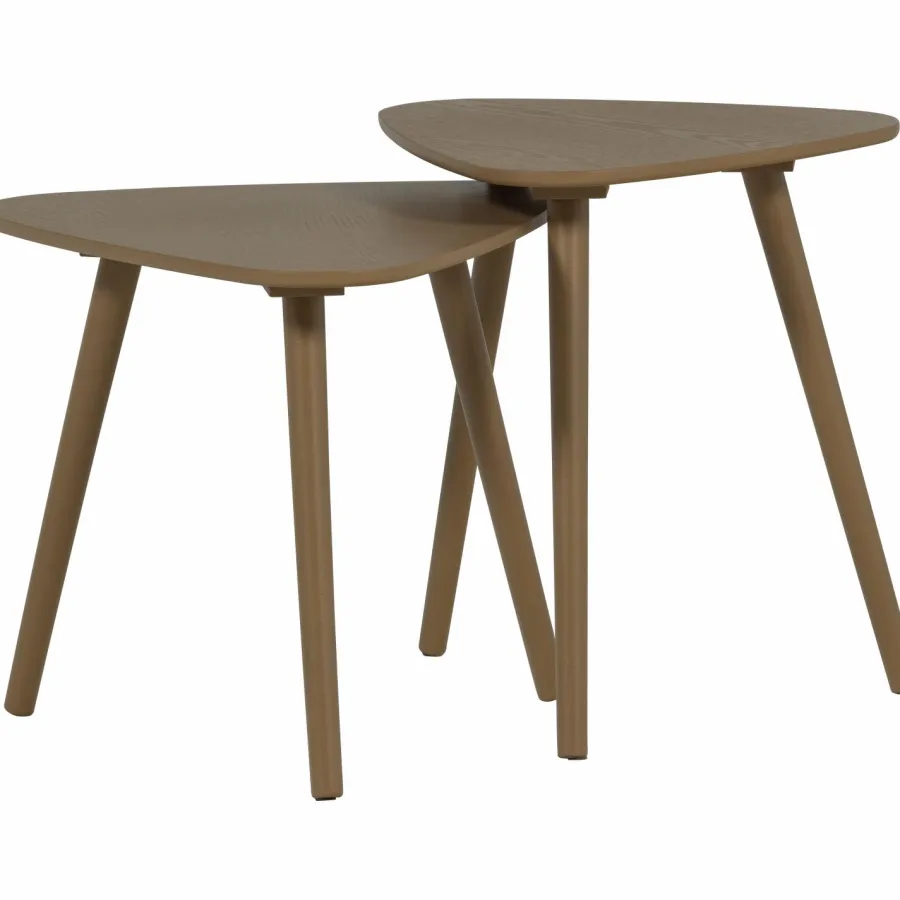 Woood Nila bijzettafels hout mud - set van 2 Online