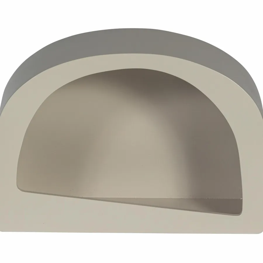 Woood Noam wanddeco halfrond hout dust 15x35x24cm Online