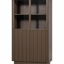 Woood Nova Lage Vitrinekast Grenen Truffel Bruin [fsc] New