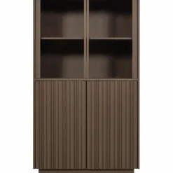 Woood Nova Lage Vitrinekast Grenen Truffel Bruin [fsc] New