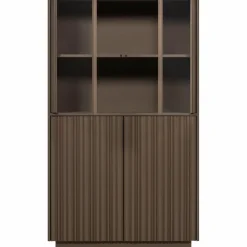 Woood Nova Lage Vitrinekast Grenen Truffel Bruin [fsc] New