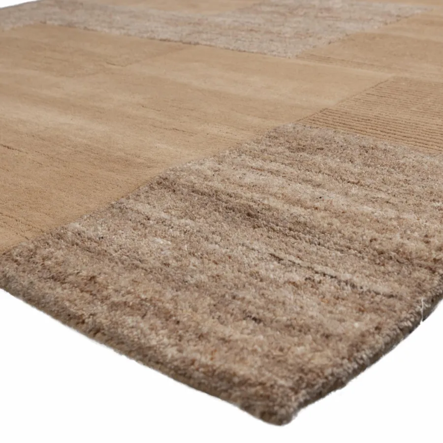 Woood Noven handgeweven vloerkleed wol/katoen zand 170x240cm Best