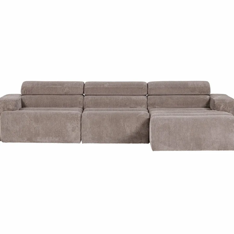 Woood Novi chaise longue bank rechts ribstof zand Sale