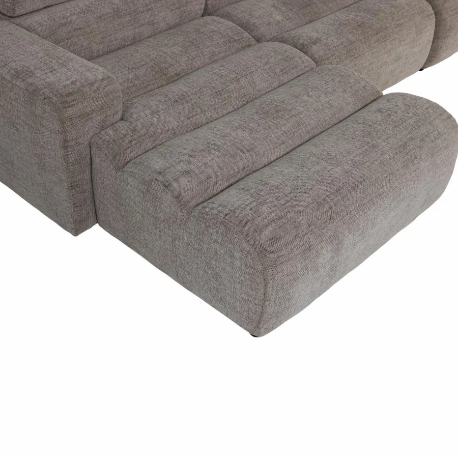 Woood Novi chaise longue bank links grijs melange New