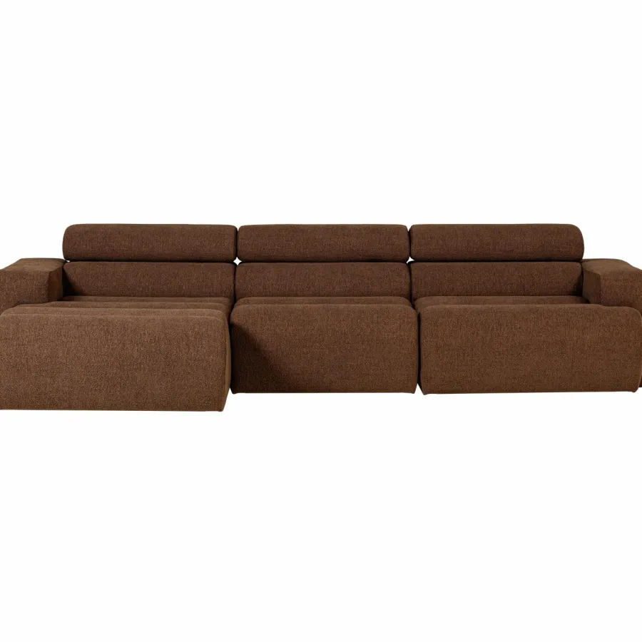 Woood Novi chaise longue bank links boucle mokkabruin Sale