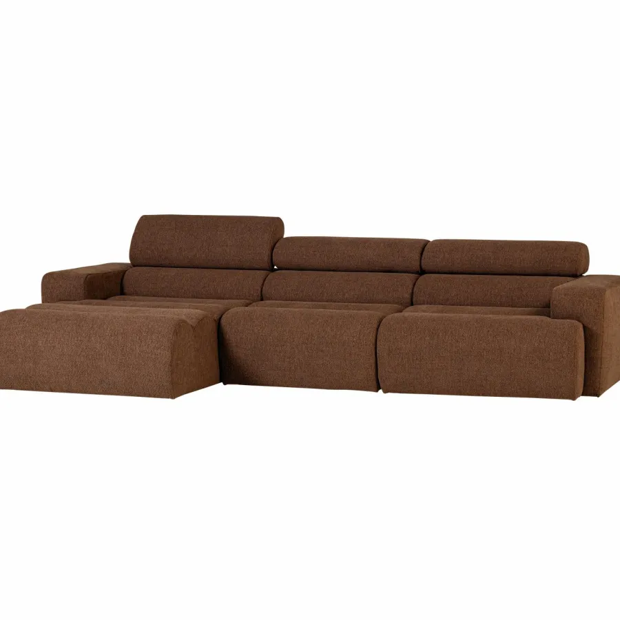 Woood Novi chaise longue bank links boucle mokkabruin Sale