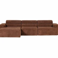 Woood Novi chaise longue bank links ribstof terra