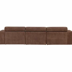 Woood Novi chaise longue bank links ribstof mokkabruin Online