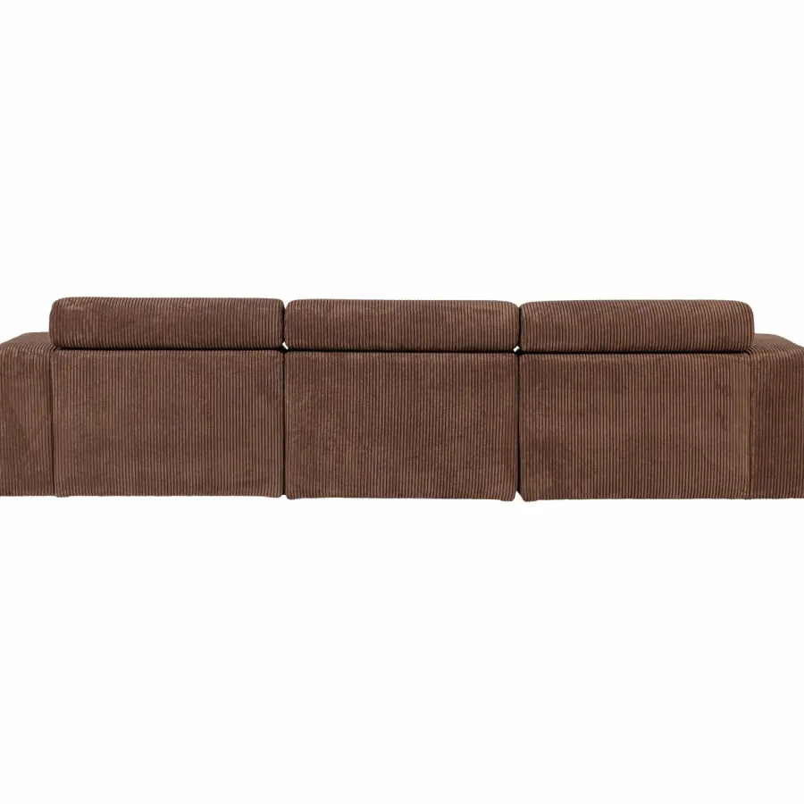 Woood Novi chaise longue bank links ribstof mokkabruin Online