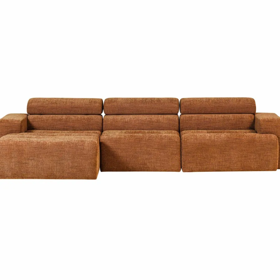 Woood Novi chaise longue bank links oranje melange Best