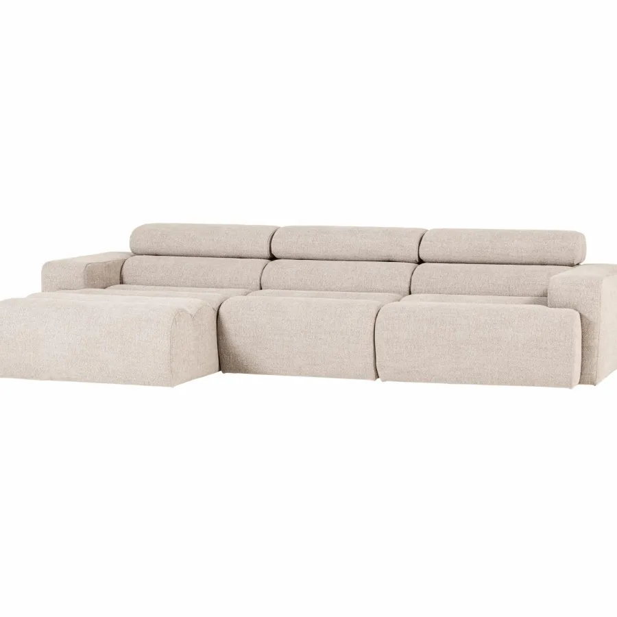 Woood Novi chaise longue bank links boucle naturel Discount