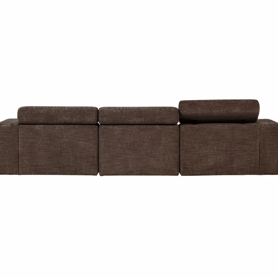 Woood Novi chaise longue bank rechts donkerbruin melange Clearance
