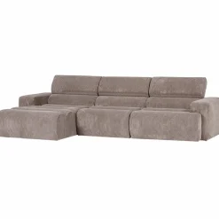 Woood Novi chaise longue bank links ribstof zand Clearance