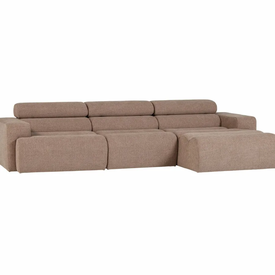 Woood Novi chaise longue bank rechts boucle taupe Discount