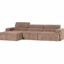 Woood Novi chaise longue bank links ribstof taupe Clearance