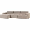 Woood Novi chaise longue bank links naturel melange Hot