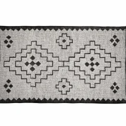 Woood Omari vloerkleed wol/jute naturel/zwart 160x230cm Outlet