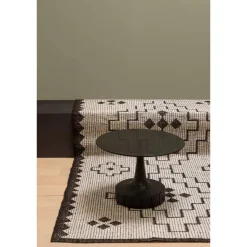 Woood Omari vloerkleed wol/jute naturel/zwart 160x230cm Outlet