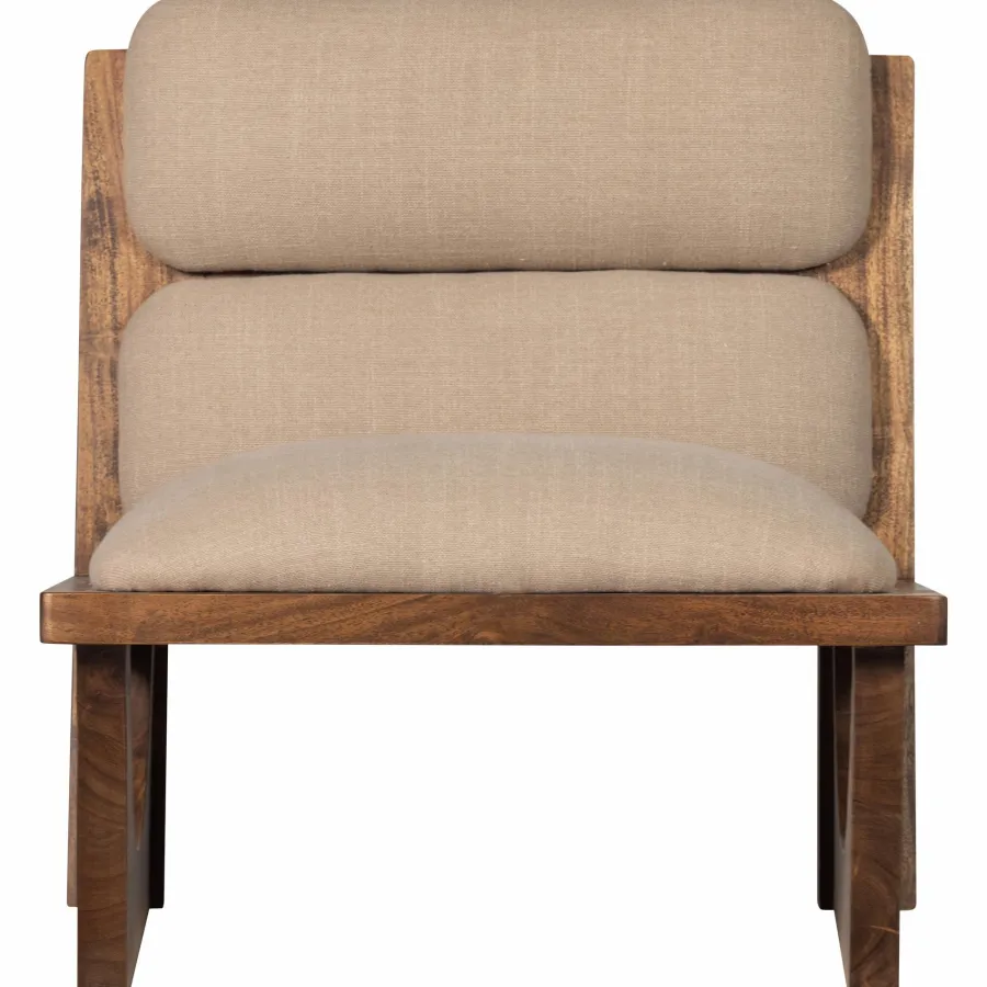 Woood Opulent fauteuil bouclé/hout naturel Outlet