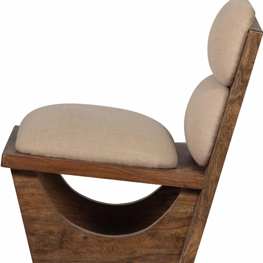 Woood Opulent fauteuil bouclé/hout naturel Outlet