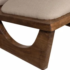 Woood Opulent fauteuil bouclé/hout naturel Outlet