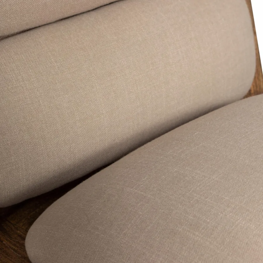 Woood Opulent fauteuil bouclé/hout naturel Outlet