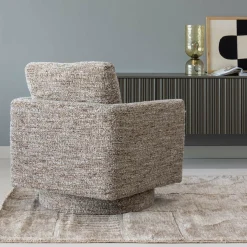 Woood Oska Draaifauteuil Bruin Melange