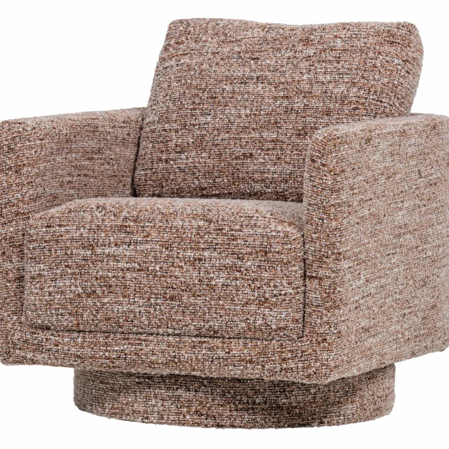Woood Oska Draaifauteuil Bruin Melange