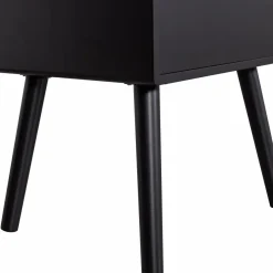 Woood Ozzy nachtkastje hoog hout zwart Discount