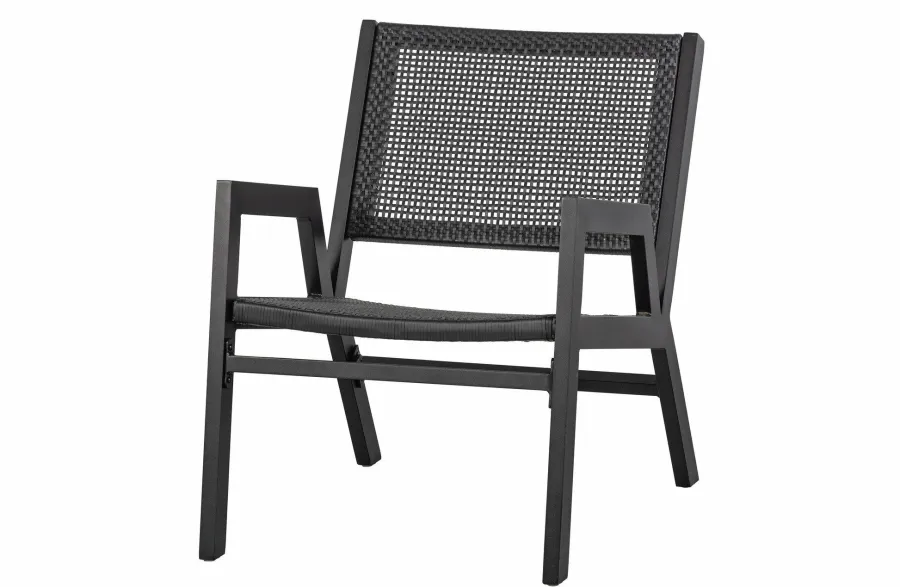 Woood Pem Fauteuil Met Armleuning Aluminium Zwart Best