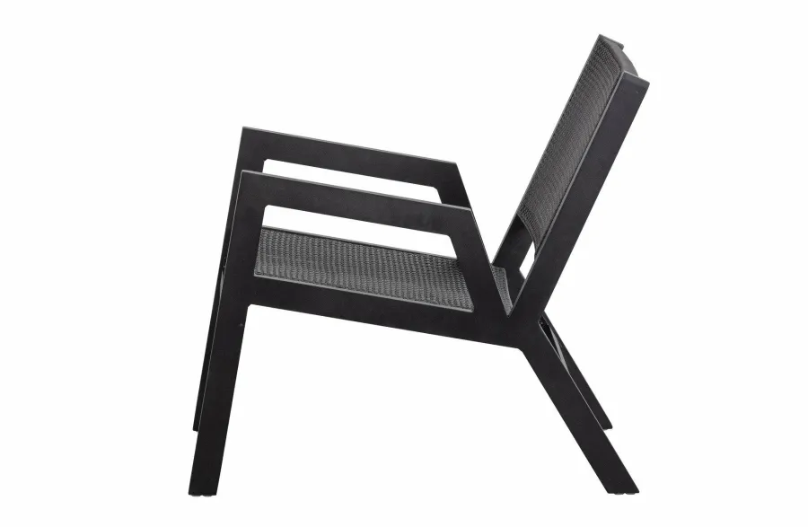 Woood Pem Fauteuil Met Armleuning Aluminium Zwart Best