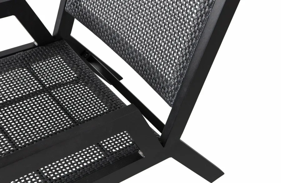 Woood Pem Fauteuil Met Armleuning Aluminium Zwart Best