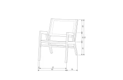Woood Pem Fauteuil Met Armleuning Aluminium Zwart Best