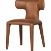 Woood Permit eetkamerstoel leerlook cognac Hot