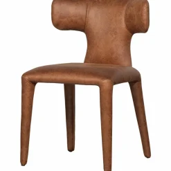 Woood Permit eetkamerstoel leerlook cognac Hot