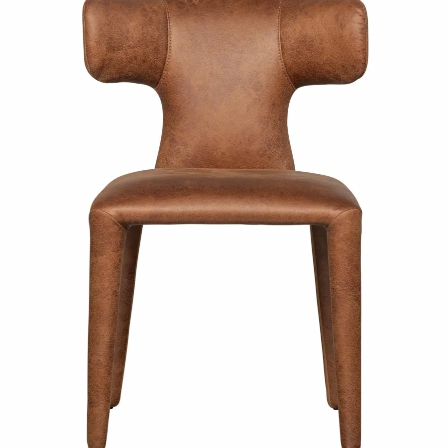 Woood Permit eetkamerstoel leerlook cognac Hot