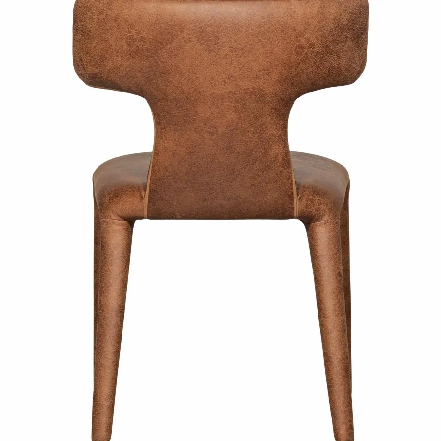 Woood Permit eetkamerstoel leerlook cognac Hot