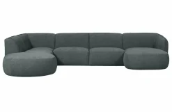 Woood Polly Bank U-vorm Links Blauw/groen