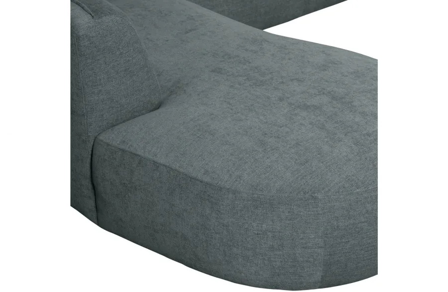 Woood Polly Bank U-vorm Links Blauw/groen