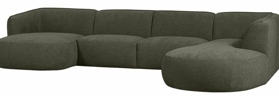 Woood Polly Bank U-vorm Rechts Warm Groen
