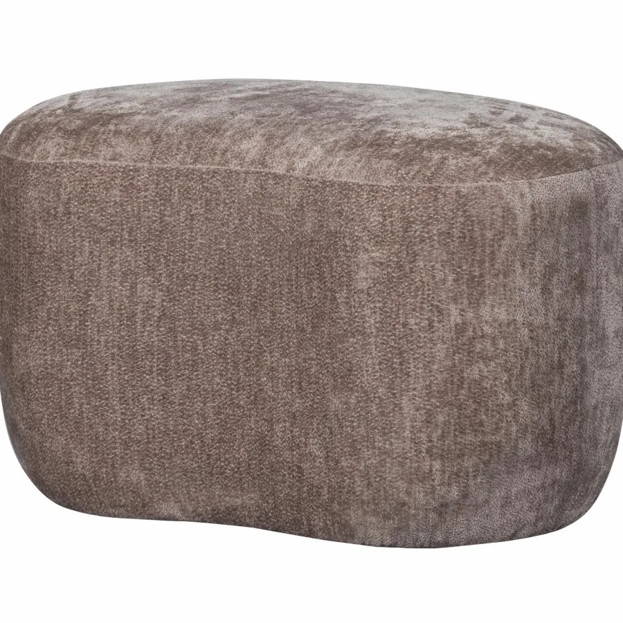Woood Popular organische poef taupe New