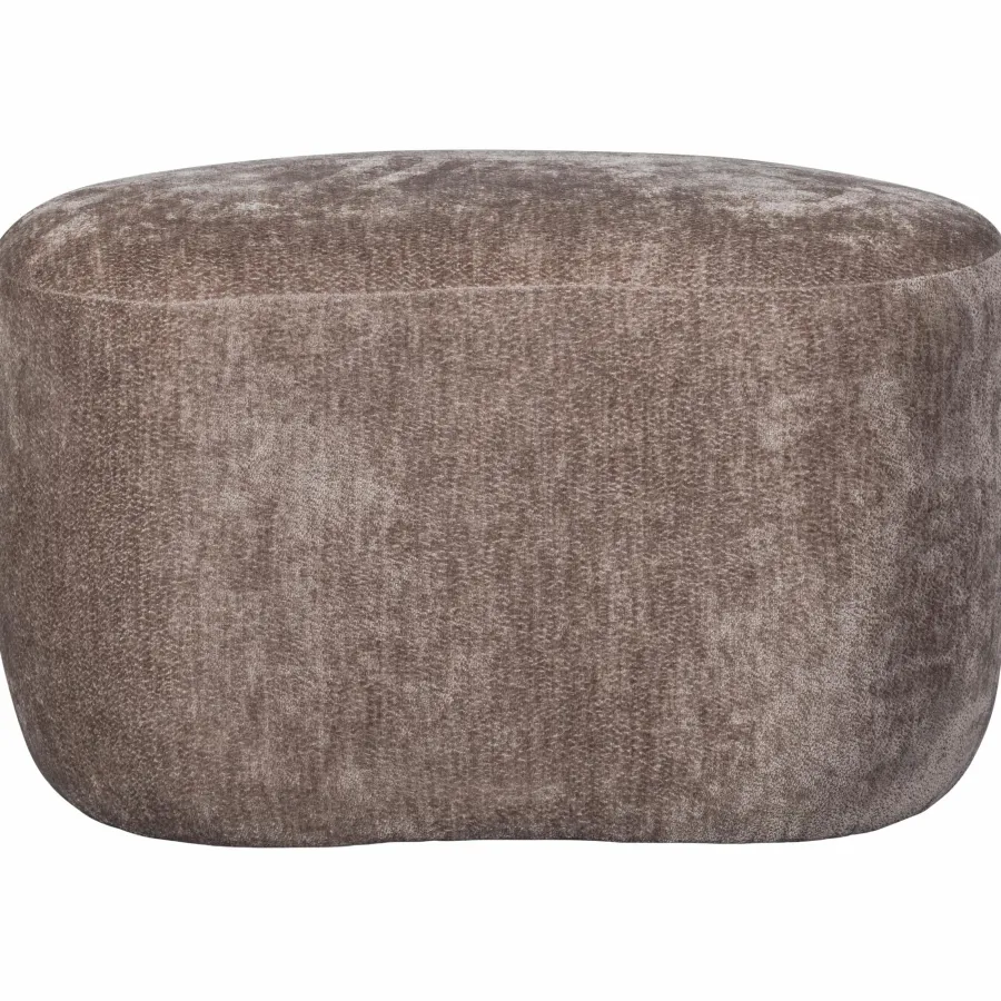 Woood Popular organische poef taupe New