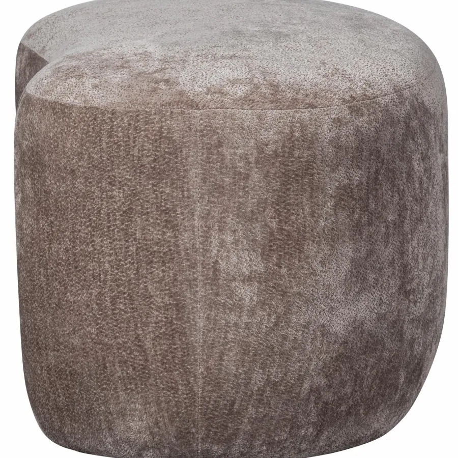 Woood Popular organische poef taupe New