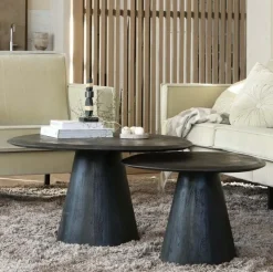 Woood Posture salontafel hout zwart ø70cm Best