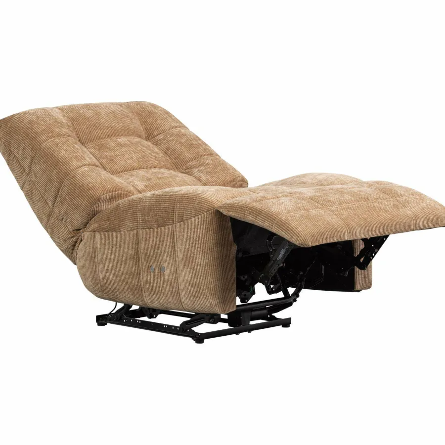 Woood Relaxfauteuil Hein geweven rib lichtbruin Hot