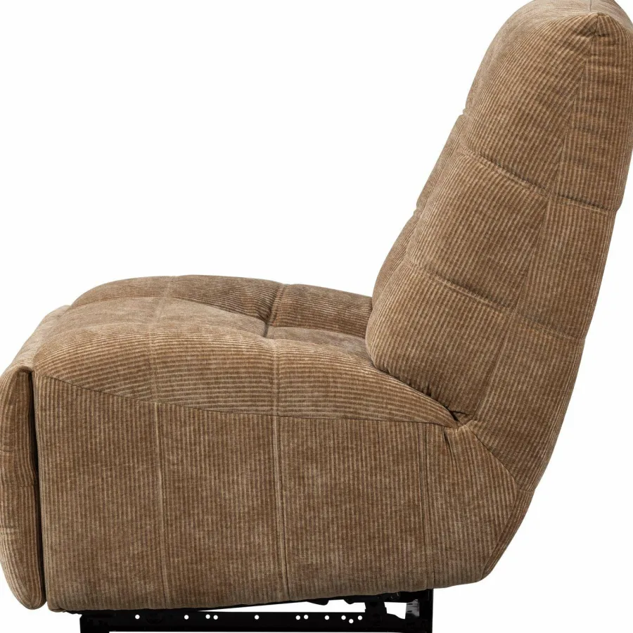Woood Relaxfauteuil Hein geweven rib lichtbruin Hot