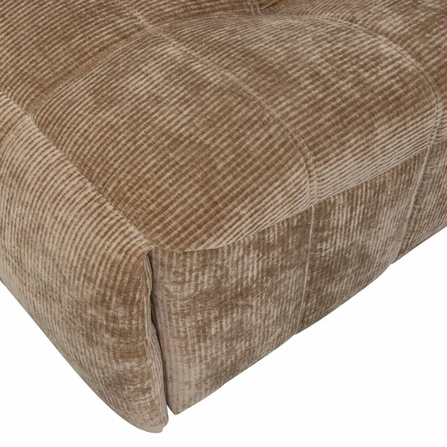Woood Relaxfauteuil Hein geweven rib lichtbruin Hot