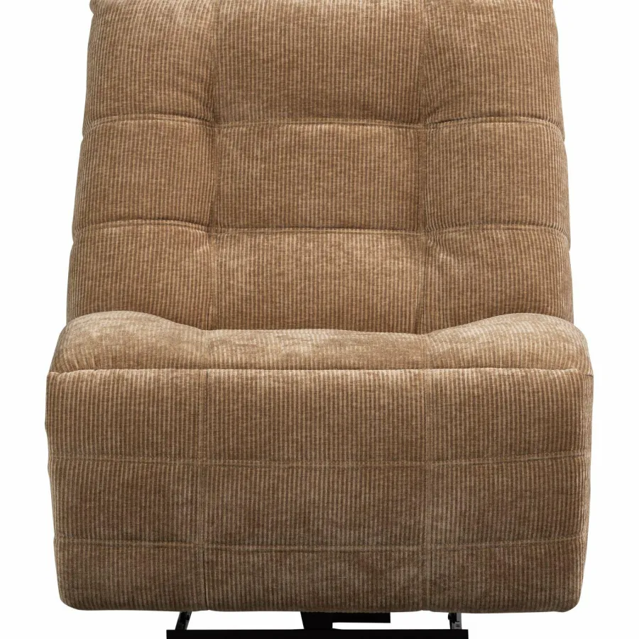 Woood Relaxfauteuil Hein geweven rib lichtbruin Hot