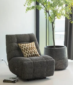 Woood Relaxfauteuil Hein melange antraciet/bruin Discount